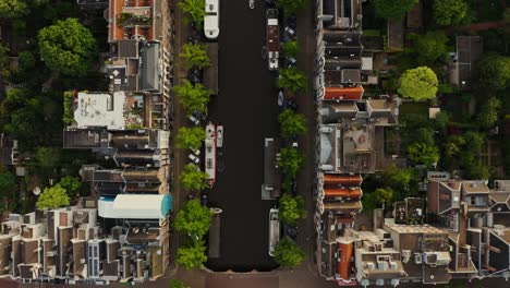 el paisaje urbano del canal de ámsterdam desde arriba