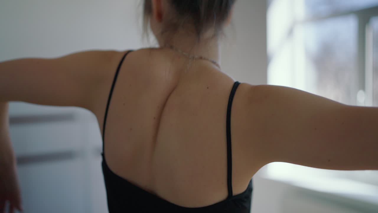 Ballerina in Dance Studio