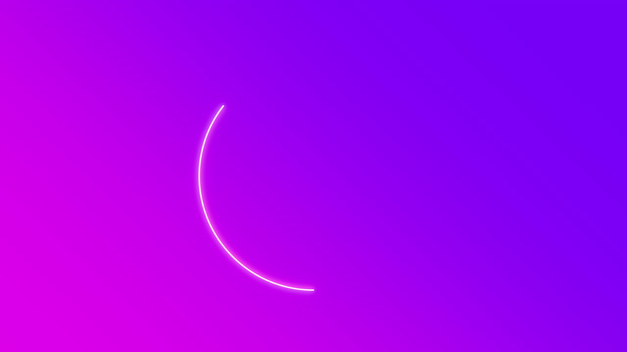 círculo de neón en degradado púrpura de moda