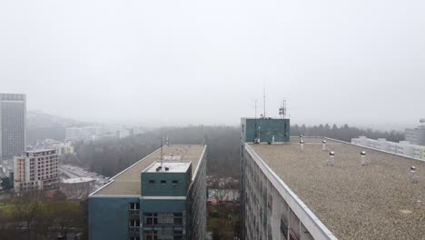 cold-brutalistic-architecture-concrete-blocks-Khrushchevka-apartment-building-eastern-europe