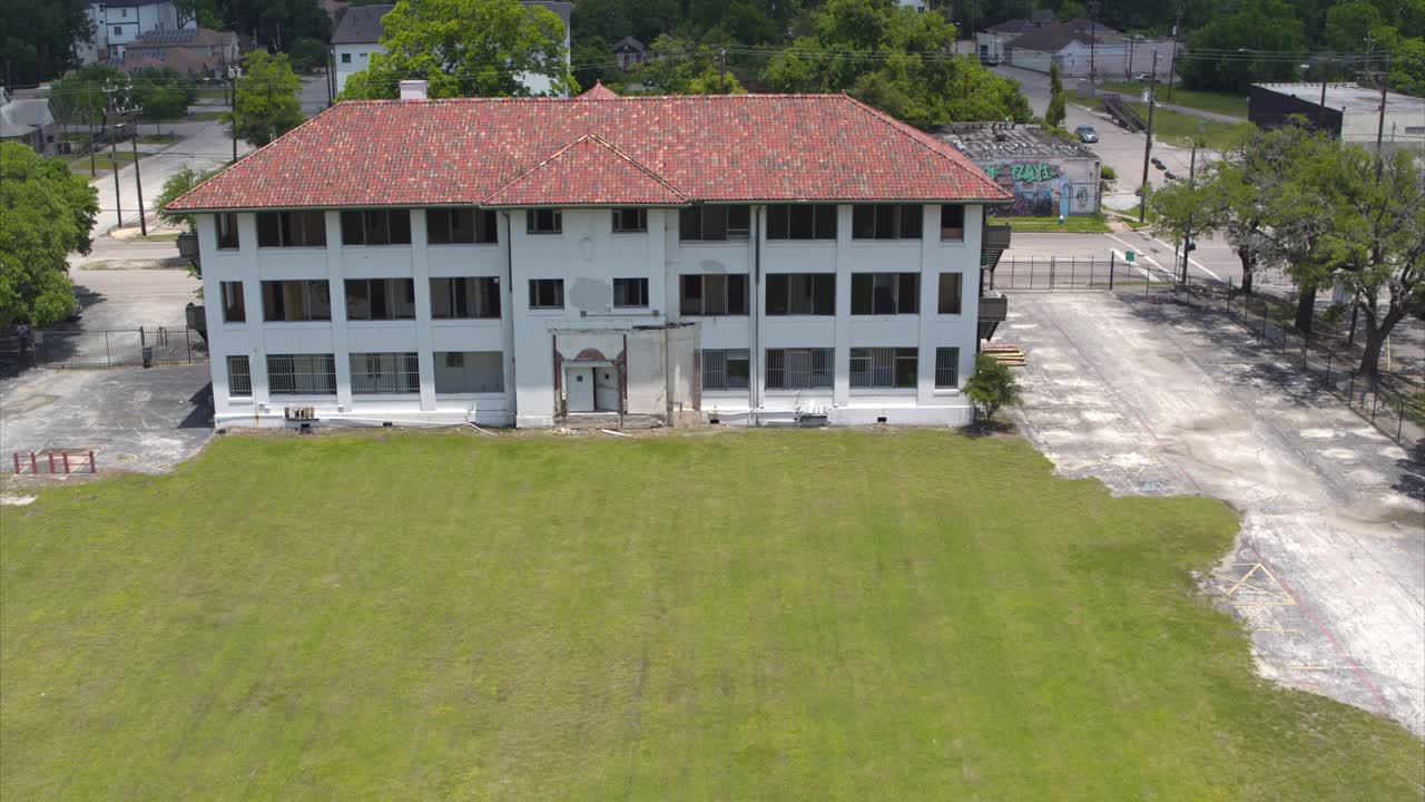 aerial del primer hospital negro en el tercer barrio de houston