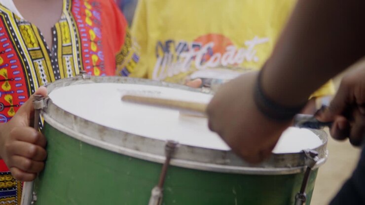 African Performers Playing Drums 01
