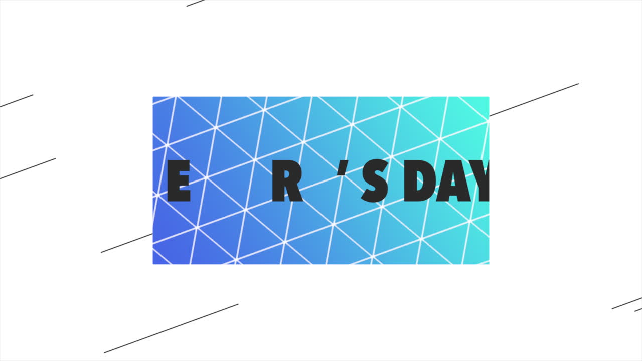 패션 그라데이션에 파란색 삼각형 패턴이 있는 어머니의 날