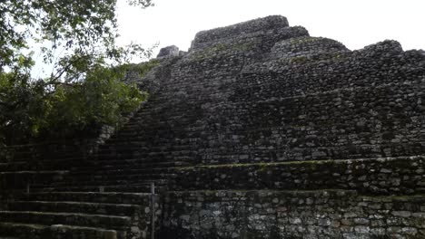 Temple-24-at-Chacchoben,-Mayan-archeological-site,-Quintana-Roo,-Mexico