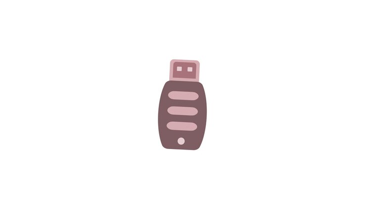 Animated USB Flash Drive Icon Assembly and Disassembly