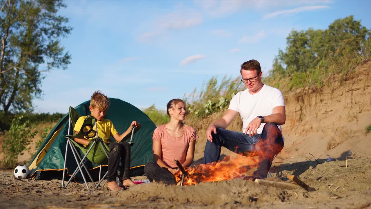 Family Camping Trip by the River