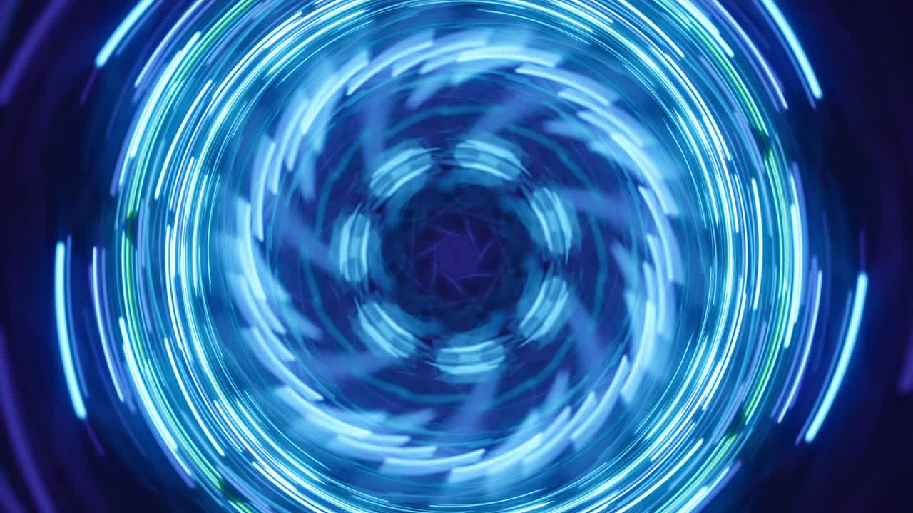 caleidoscopio fractal floral abstracto - vórtice azul océano - música en bucle sin interrupciones vj colorido arte de fondo de transmisión caótica