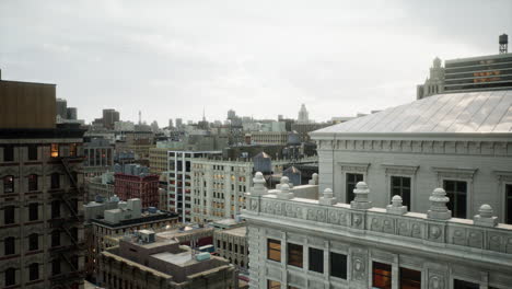 The-roof-of-building-with-skyscrapers-view-on-the-city