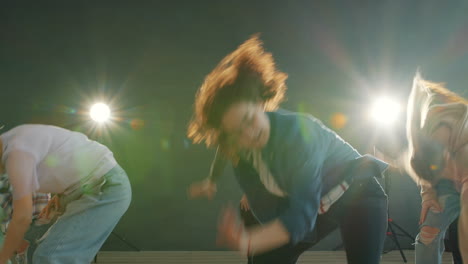 energetic group dance performance