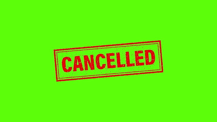 Illustration with red cancelled. Red textured illustration. Vintage icon for banner design. Motion graphics.