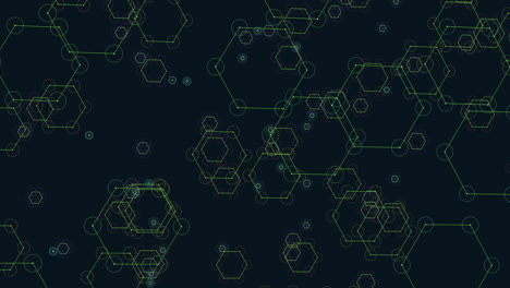 un grupo de hexágonos sobre un fondo negro