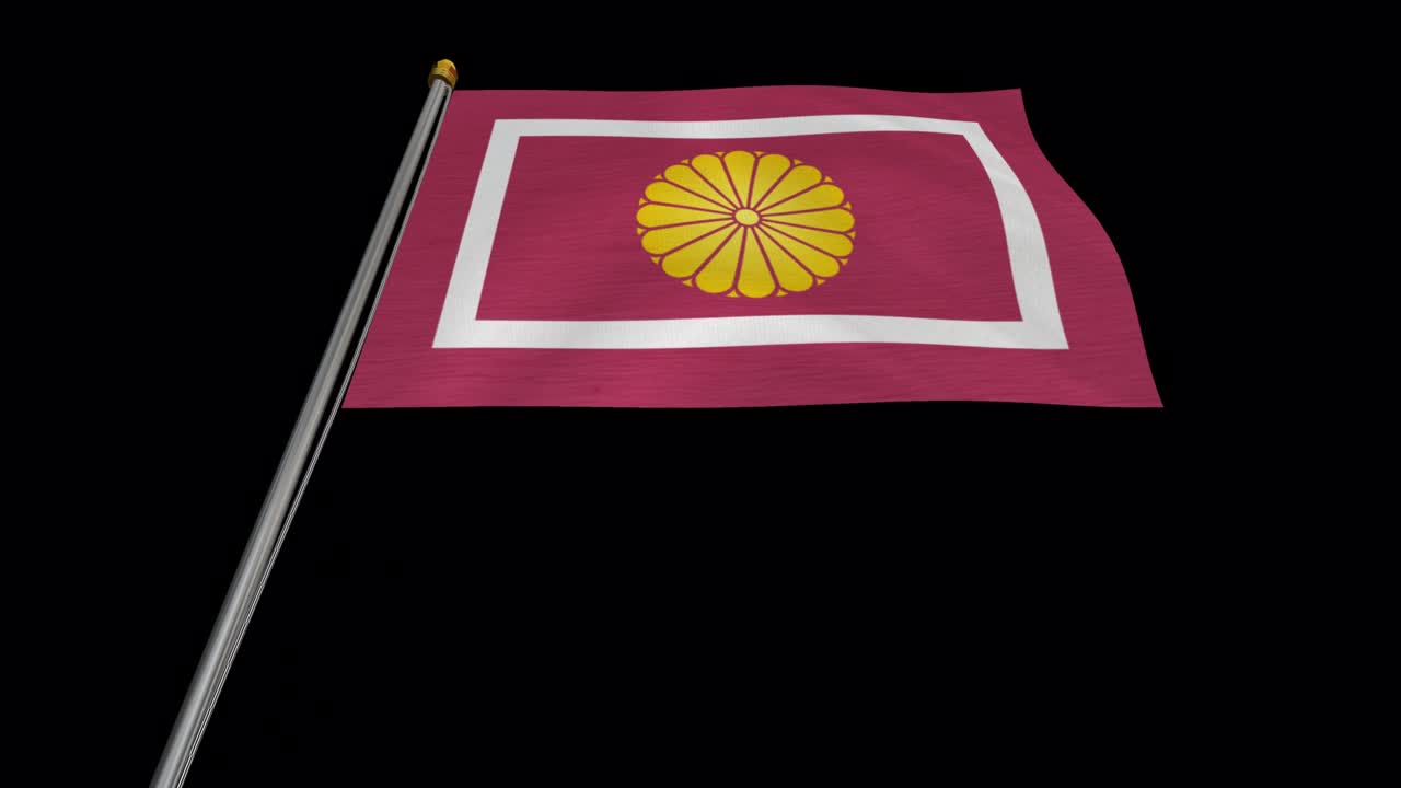 왕위 왕자 발 루프 비디오 바람에 날아다니며, 4k uhd 슬로 모션 비디오와 알파 채널.