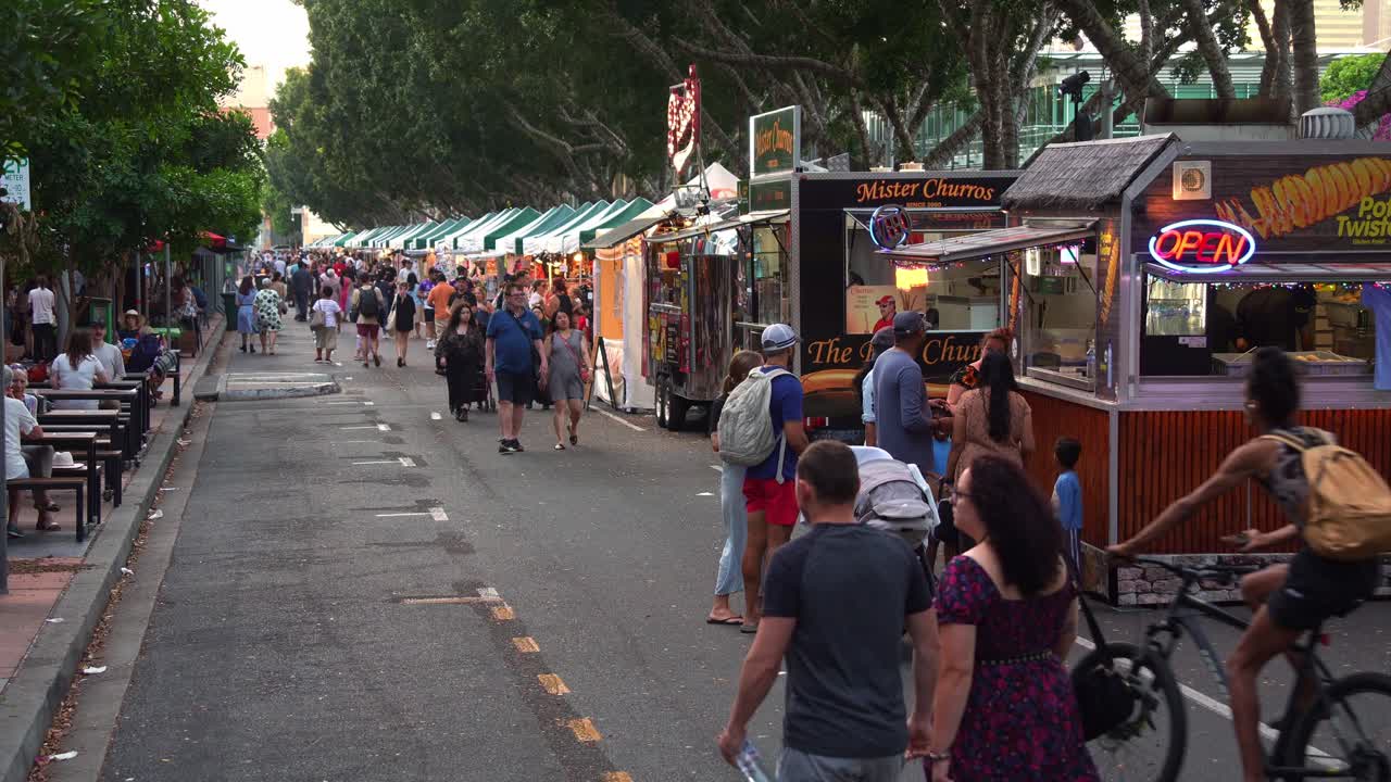 Weekend Collective Markets in South Brisbane, Brisbane's premier recreational and cultural destination with market stalls run along Little Stanley street.