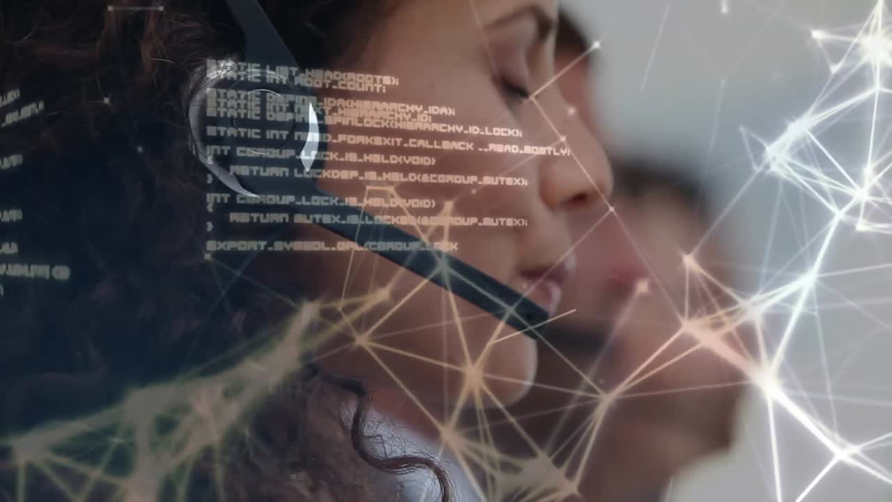 agente del centro de llamadas, constelaciones y códigos de interfaz