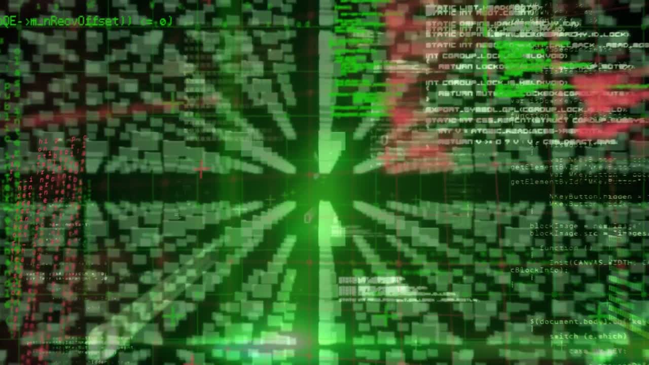 animación del procesamiento de datos a través de un candado