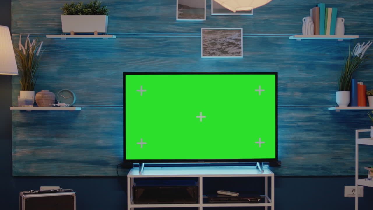 Nobody with green screen technology on display