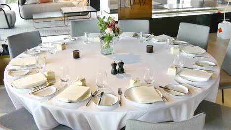 Shot of beautiful dinner table decoration and setup