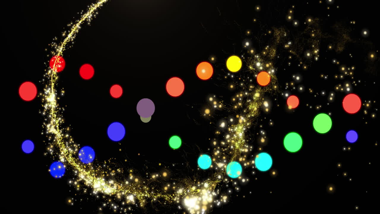 빛의 흔적 위에 있는 dna 가닥의 애니메이션