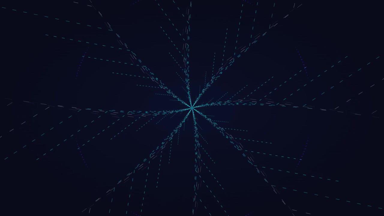 Abstract Digital Motion Background with Pulsing Geometric Light Lines