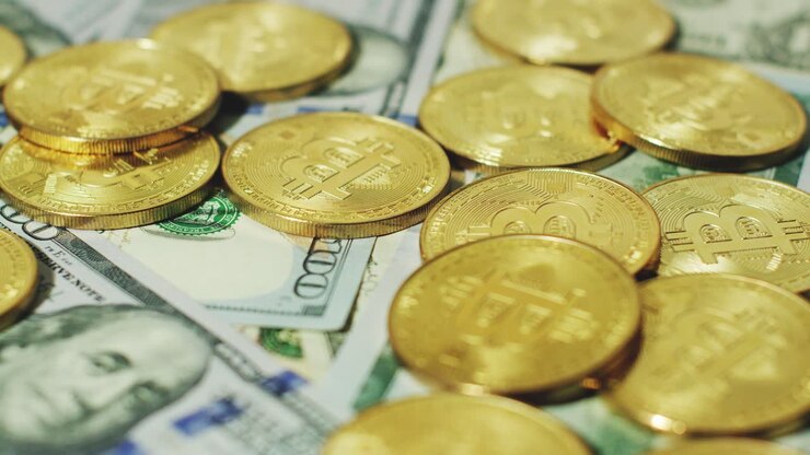 hellgoldene bitcoins mit dollar