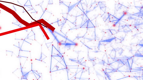 Animation of network of connections on white background