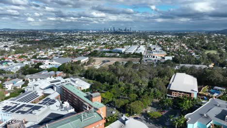 tiro aéreo de distancia de brisbanes el hospital del príncipe charles