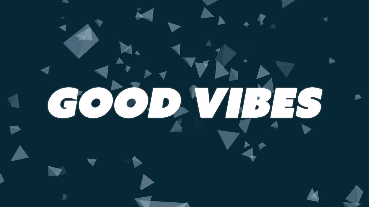 animación de buenos ritmos texto sobre formas en fondo negro