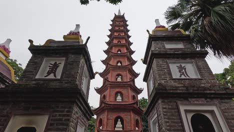 a serene view of the historic tran quoc pagoda.