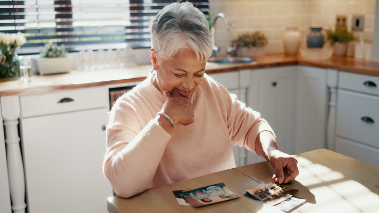 Smile, laughing and photograph nostalgia