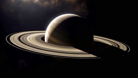 experience the stunning view of saturn and its magnificent rings in the vastness of space