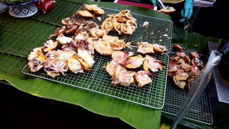 kind of thai sweetmeat seafood (kanom krok) dessert of thai traditional sweetmeat, coconut milk and flour