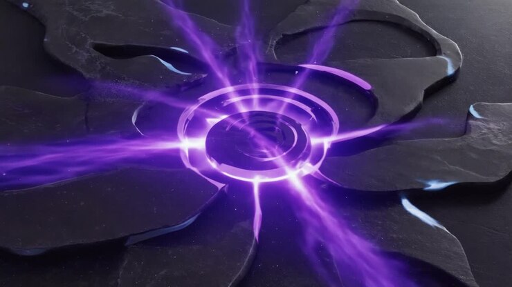 A powerful purple energy portal