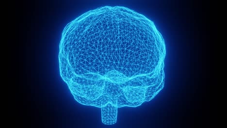 animación brillante en 3d de un cerebro