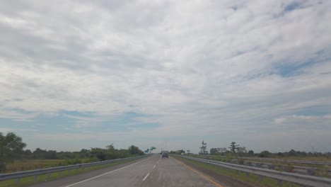 kualanamu airport highway drive to medan, north sumatera, indonesia