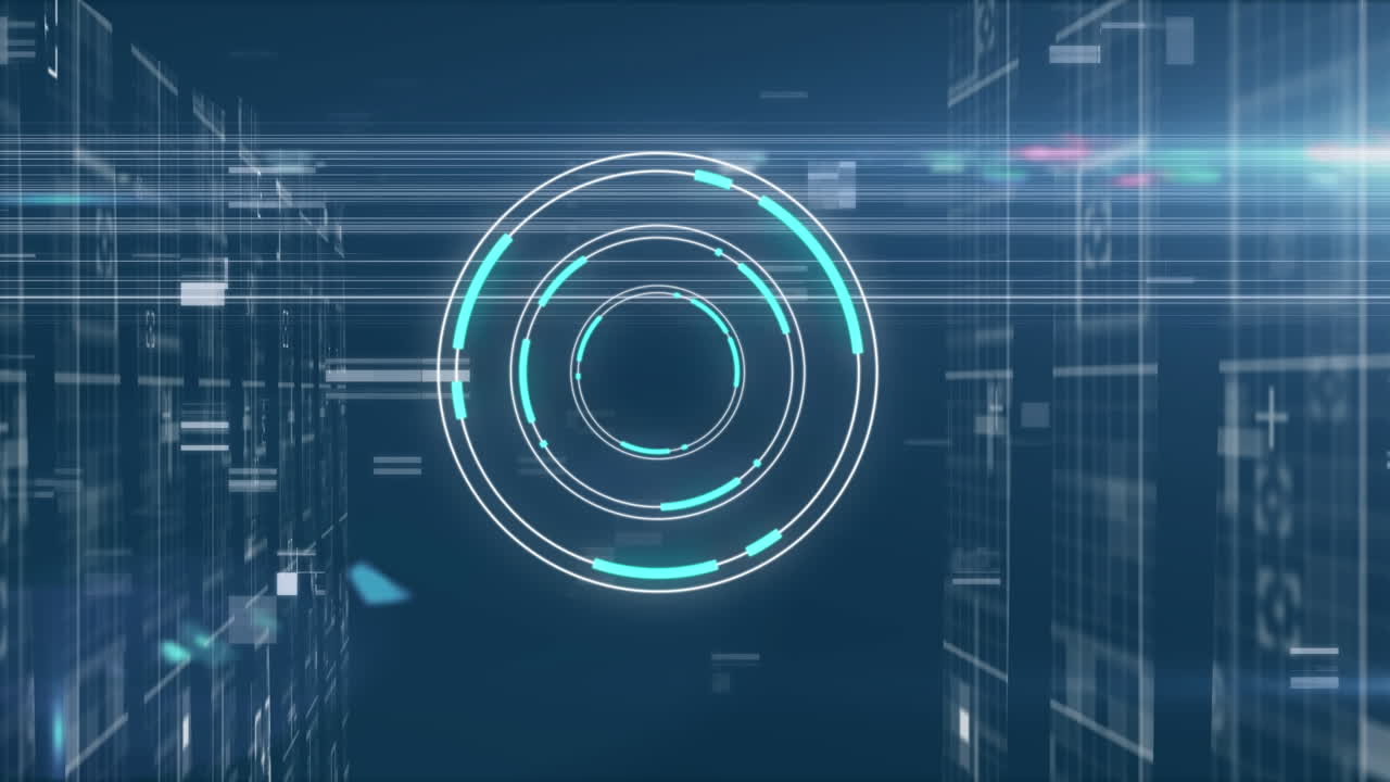 Animation of scope scanning and data processing on computer screens