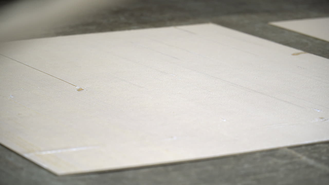 colocación de hdf encolado, marco de aglomerado e inserción de panal