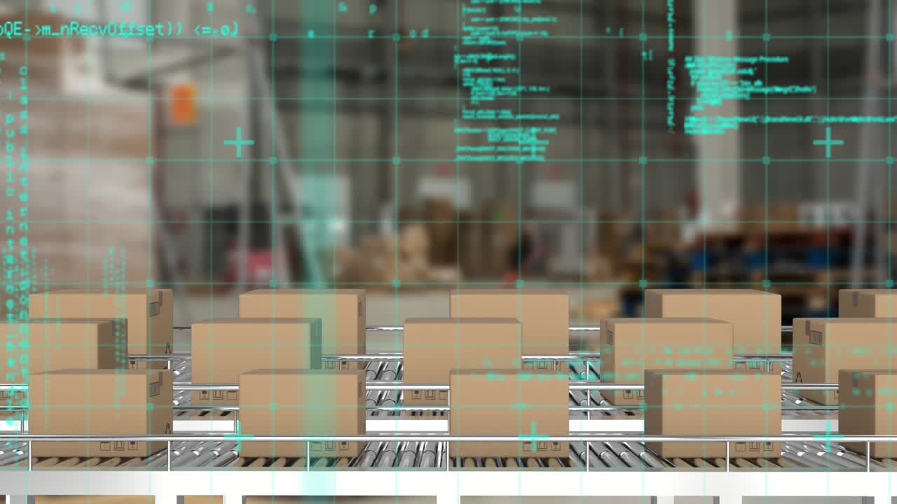 Parcels on conveyor belts with data processing