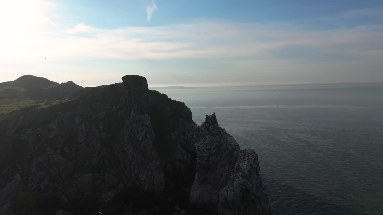 Aerial View of Ireland’s Eye and Howth Peninsula - 4K Cinematic Drone Footage 05.06