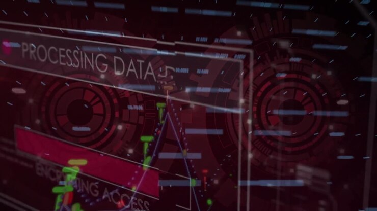 Animation of scope scanning over data processing and graph