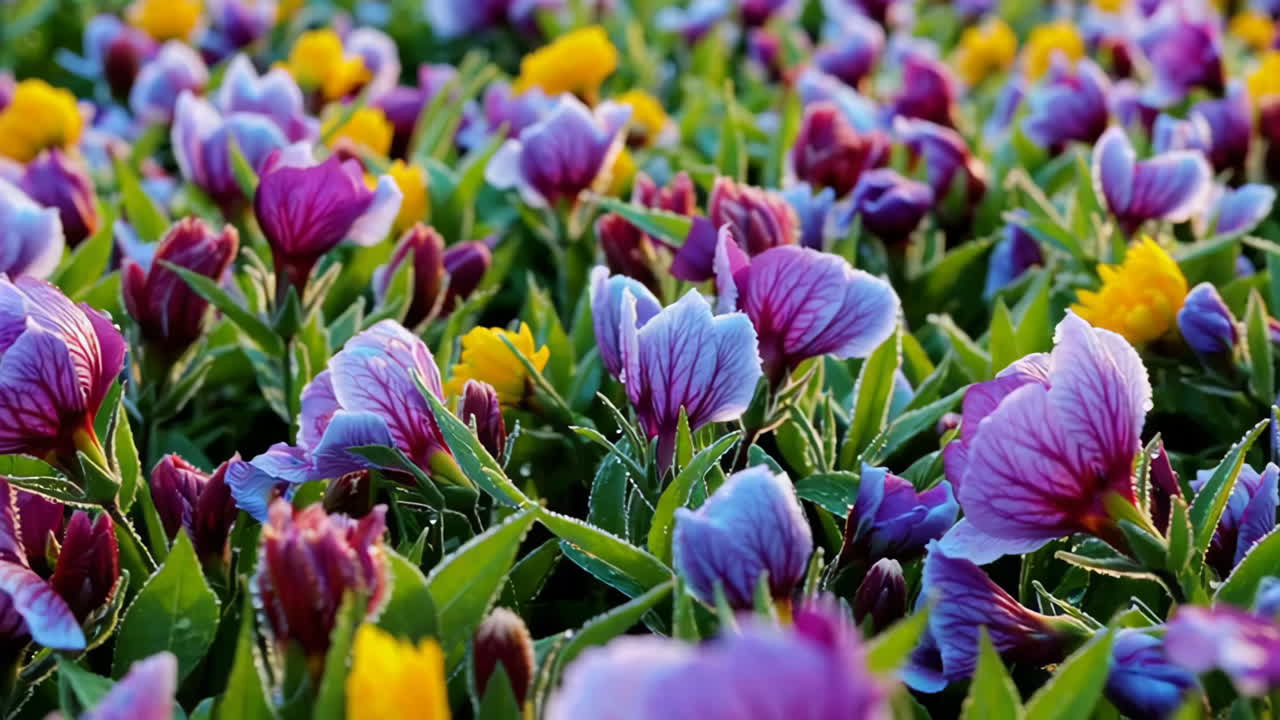 정원에서 화려한 꽃