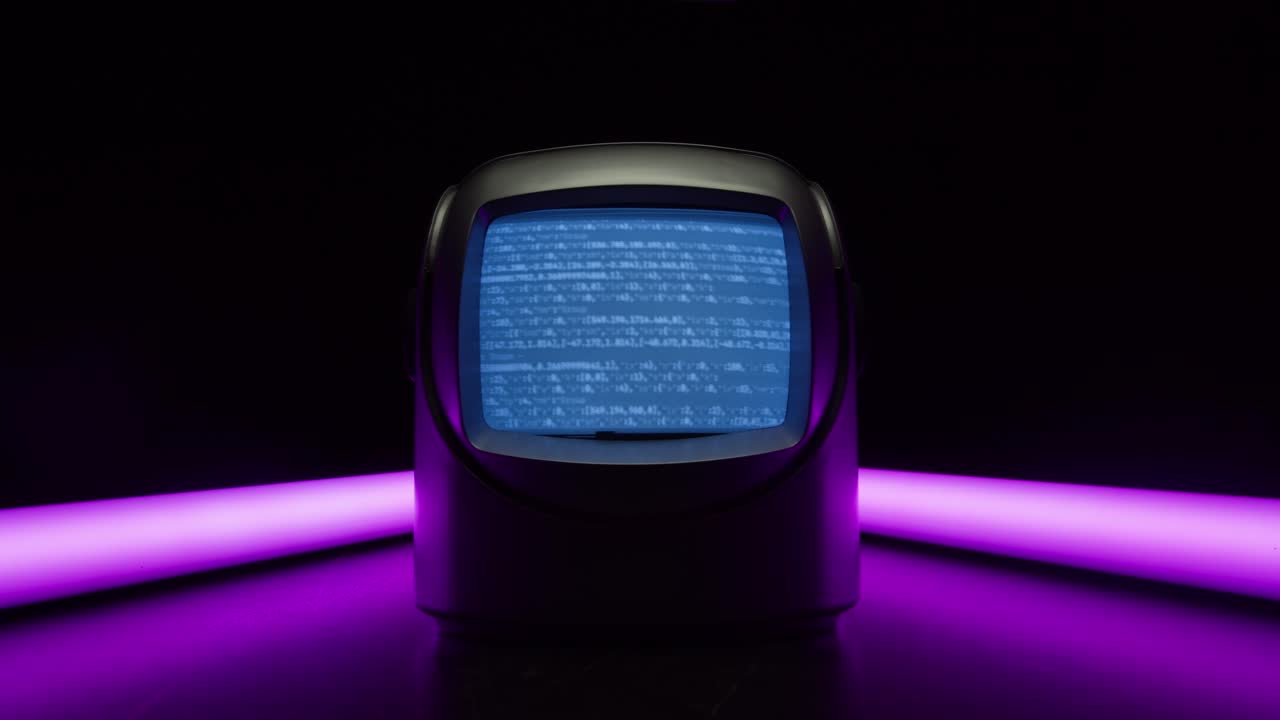 tv retro, televisión vintage en una configuración nostálgica, una tv retro muestra grano en la pantalla, dispositivo aterrador de la noche de halloween bueno para la llave de croma y la pantalla verde. imágenes de alta calidad 4k