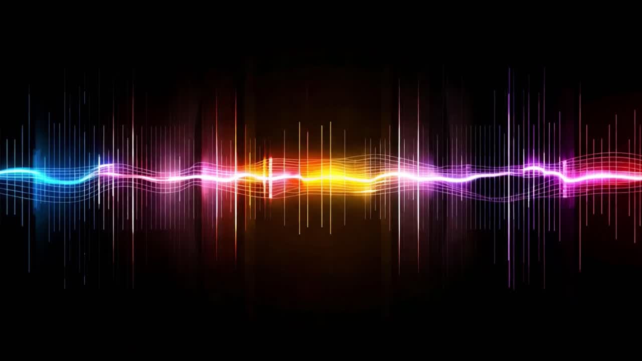 추상적인 다채로운 음파 시각화