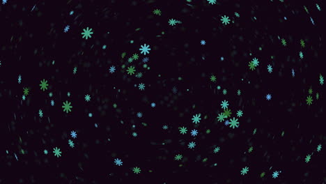 vibrant blue and green swirls on a black background
