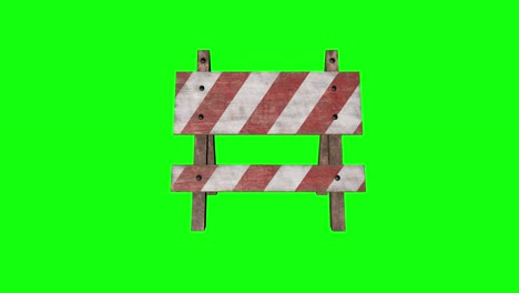 8 animations old wooden street barrier stand green screen