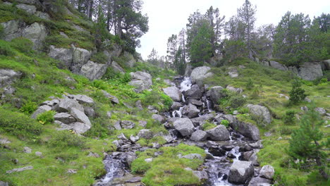 Cascada-De-Río-Que-Fluye-A-Través-Del-Valle