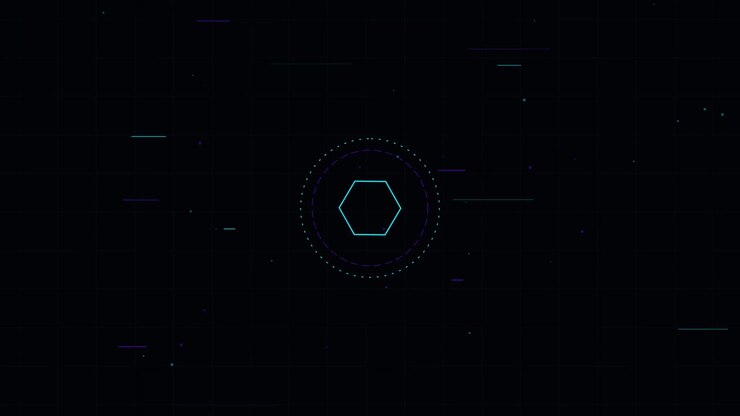 Abstract Digital Hexagon HUD Interface Animation