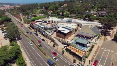 del mar plaza along camino del mar in california, usa