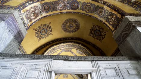 istanbul, turkey: interior of the hagia sofia mosque in istanbul,turkey. hagia sophia is former orthodox patriarchal basilica,. later a mosque and now a museum