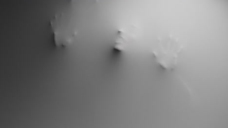scary silhouettes appears from the white wall