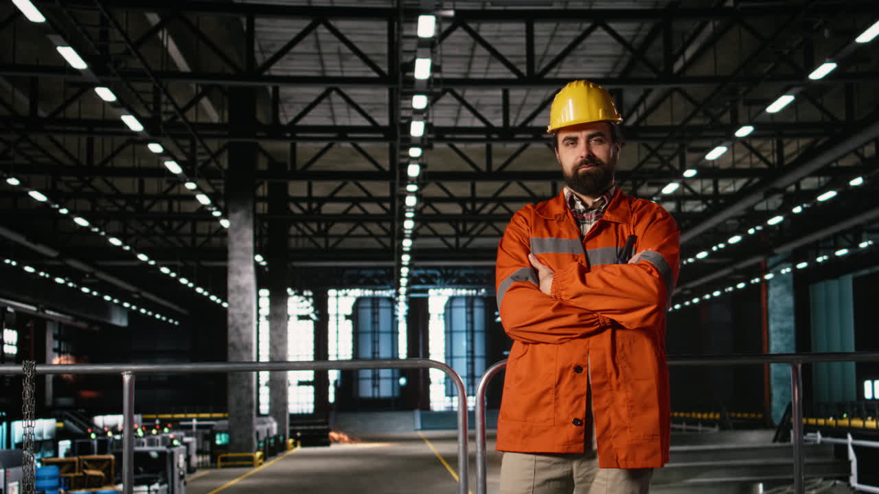 Ritratto, ingegnere meccanico, monitoraggio delle prestazioni, processo di produzione
